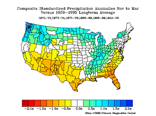 Composite US La Nina Precipitation