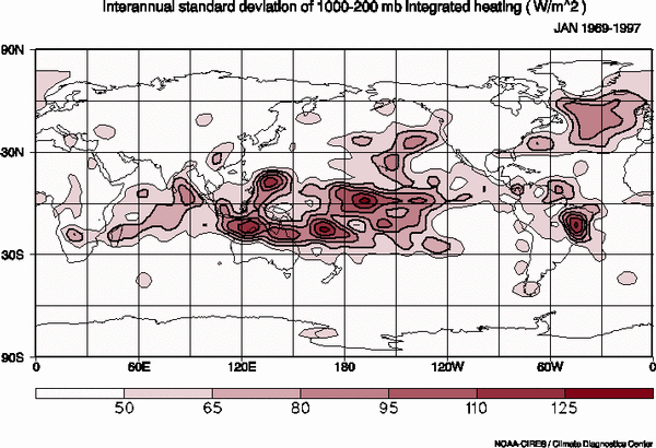 Interannual standard
	      deviation of January monthly means from 1969-1997