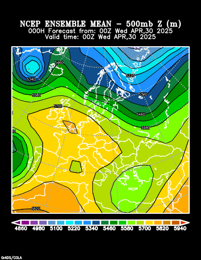 NCEP Ensemble forecast product