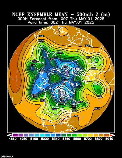 NCEP Ensemble t = 000 hour forecast product