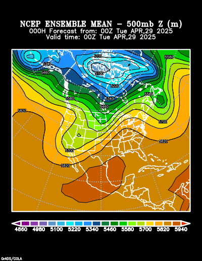 NCEP Ensemble t = 000 hour forecast product