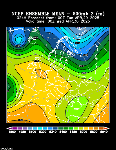 NCEP Ensemble forecast product