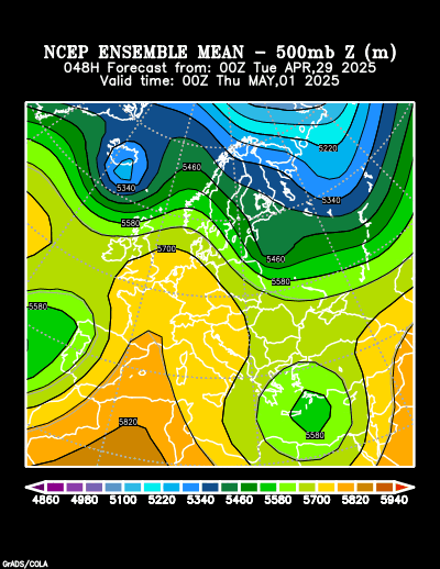 NCEP Ensemble forecast product