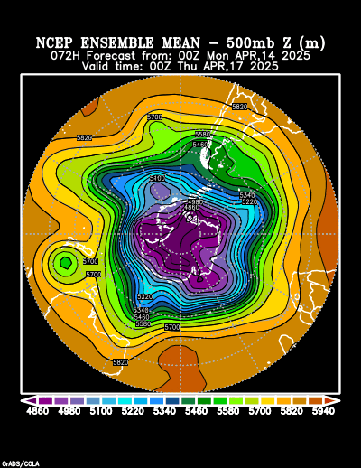 NCEP Ensemble t = 072 hour forecast product