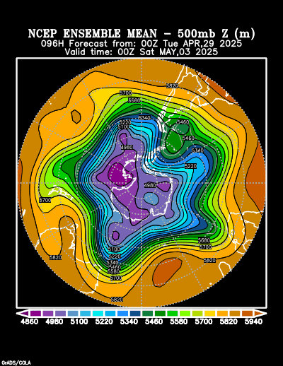 NCEP Ensemble t = 096 hour forecast product