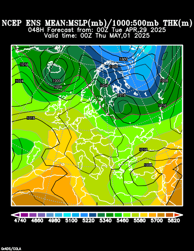 NCEP Ensemble t = 048 hour forecast product