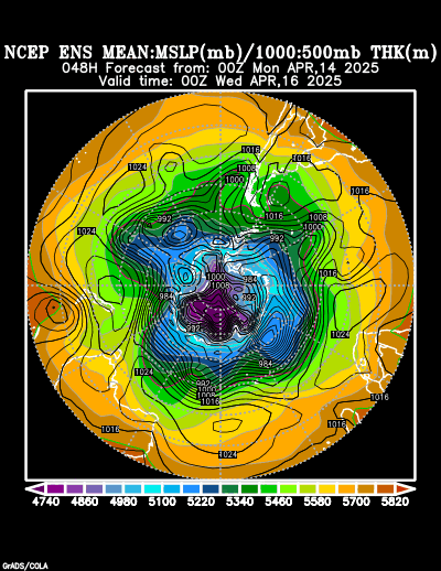 NCEP Ensemble t = 048 hour forecast product