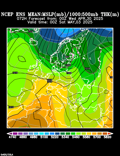 NCEP Ensemble forecast product