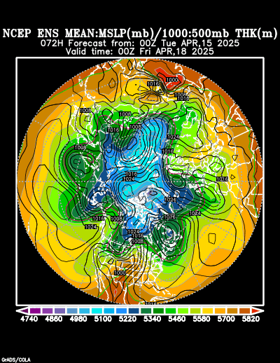 NCEP Ensemble forecast product