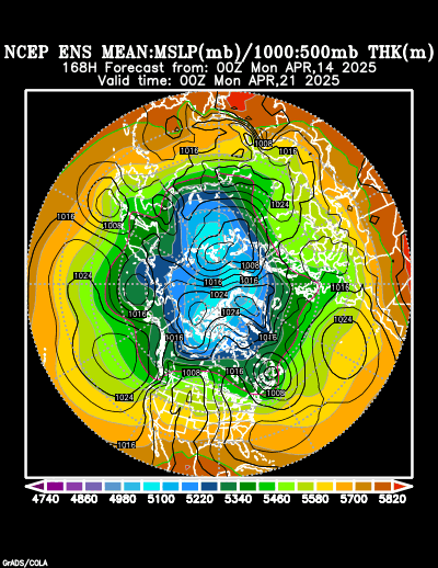 NCEP Ensemble forecast product