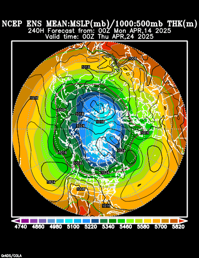 NCEP Ensemble forecast product