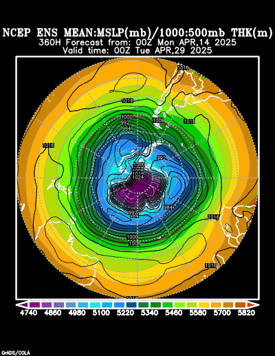 NCEP Ensemble t = 360 hour forecast product