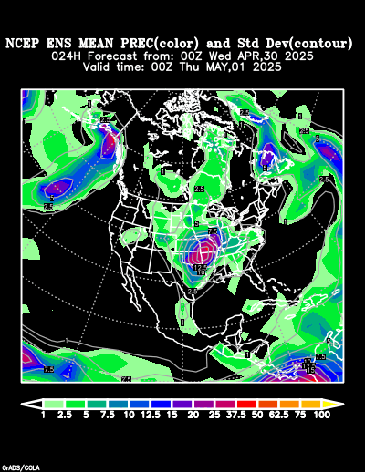 NCEP Ensemble forecast product