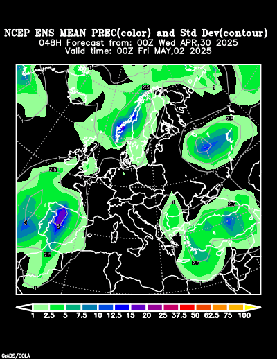 NCEP Ensemble forecast product