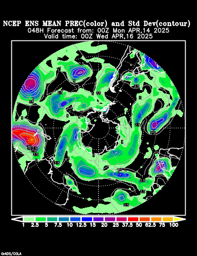 NCEP Ensemble forecast product