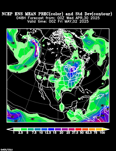 NCEP Ensemble t = 048 hour forecast product