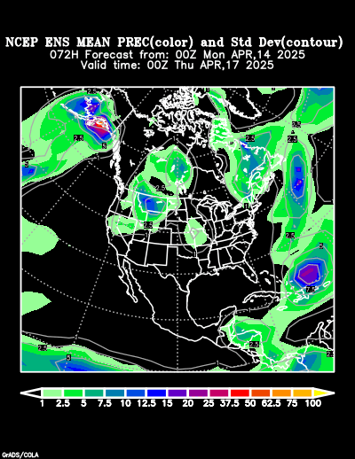 NCEP Ensemble forecast product