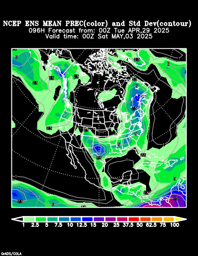 NCEP Ensemble forecast product