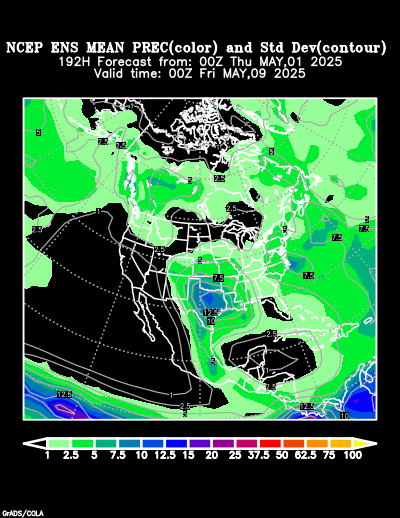 NCEP Ensemble forecast product