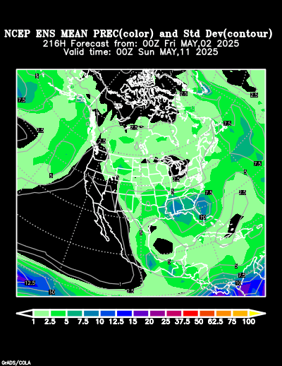 NCEP Ensemble forecast product