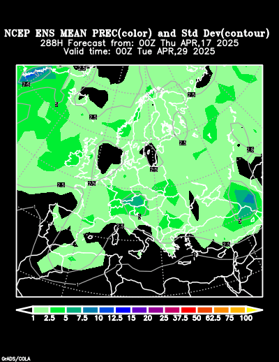 NCEP Ensemble forecast product