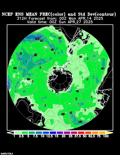 NCEP Ensemble forecast product