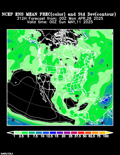 NCEP Ensemble forecast product