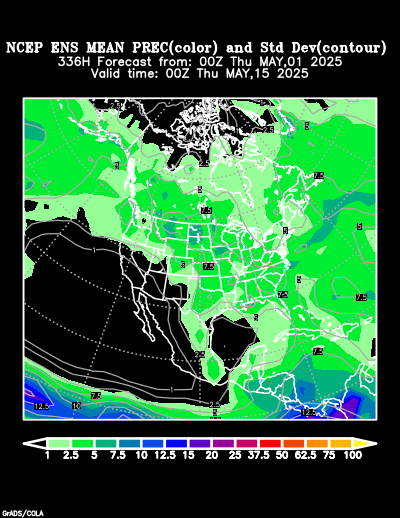 NCEP Ensemble forecast product