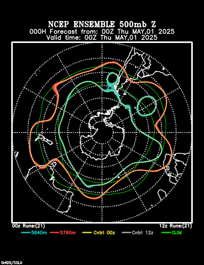 NCEP Ensemble t = 000 hour forecast product