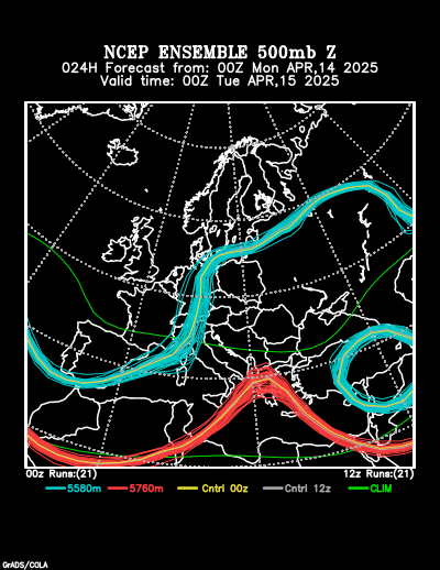 NCEP Ensemble forecast product