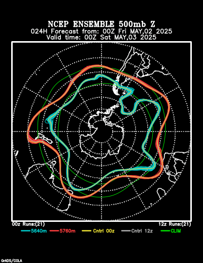 NCEP Ensemble t = 024 hour forecast product