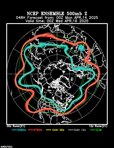 NCEP Ensemble t = 048 hour forecast product