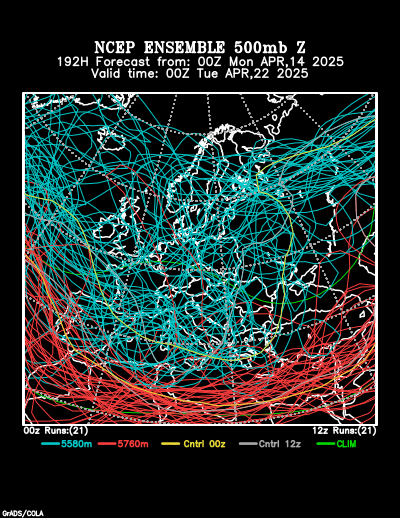 NCEP Ensemble forecast product