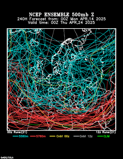 NCEP Ensemble forecast product