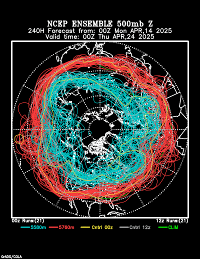 NCEP Ensemble forecast product