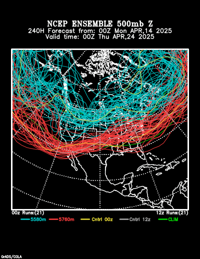 NCEP Ensemble forecast product