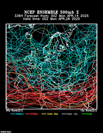 NCEP Ensemble forecast product