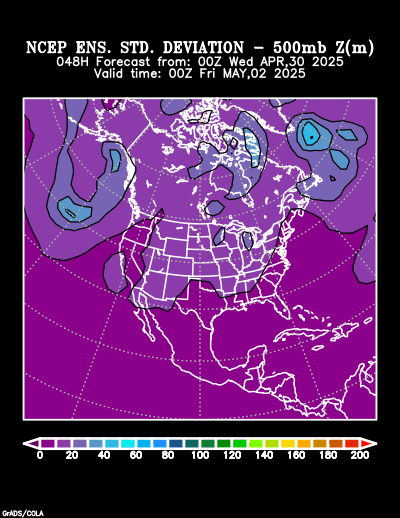 NCEP Ensemble t = 048 hour forecast product