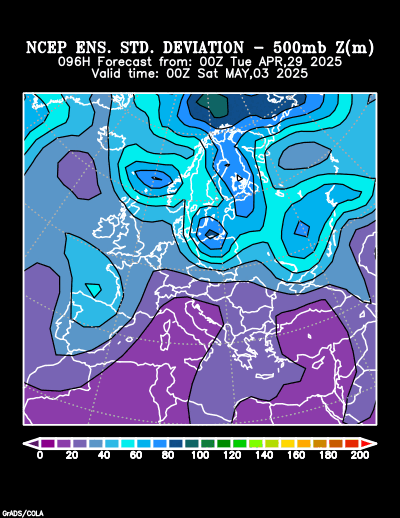 NCEP Ensemble forecast product