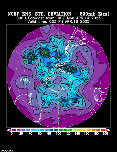 NCEP Ensemble t = 096 hour forecast product