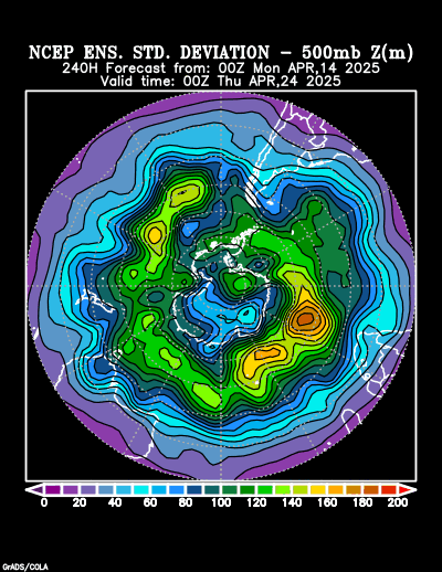 NCEP Ensemble forecast product