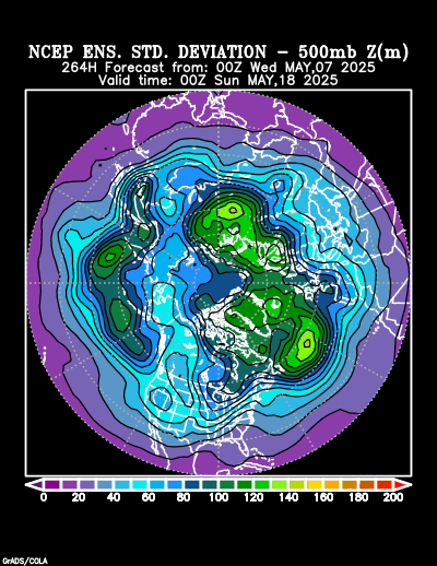 NCEP Ensemble t = 264 hour forecast product