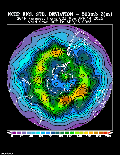 NCEP Ensemble t = 264 hour forecast product