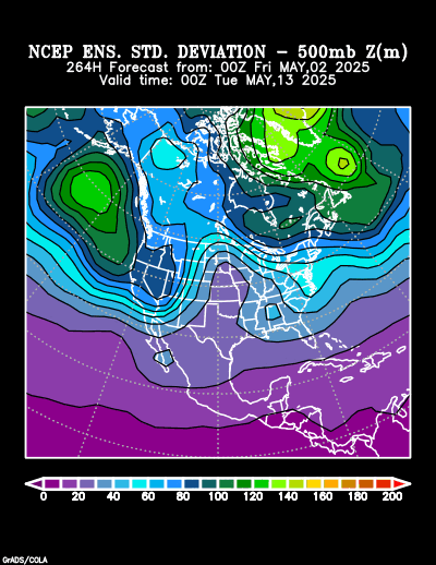 NCEP Ensemble t = 264 hour forecast product