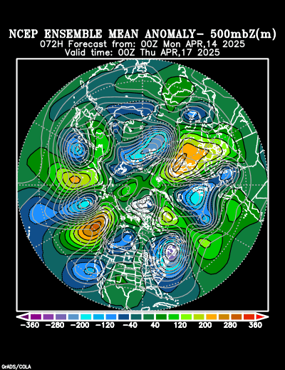 NCEP Ensemble t = 072 hour forecast product