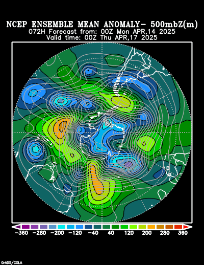 NCEP Ensemble t = 072 hour forecast product