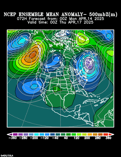 NCEP Ensemble t = 072 hour forecast product