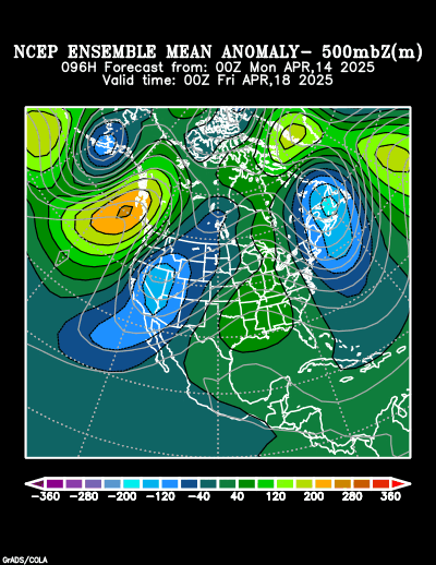 NCEP Ensemble t = 096 hour forecast product