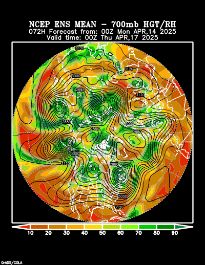 NCEP Ensemble t = 072 hour forecast product