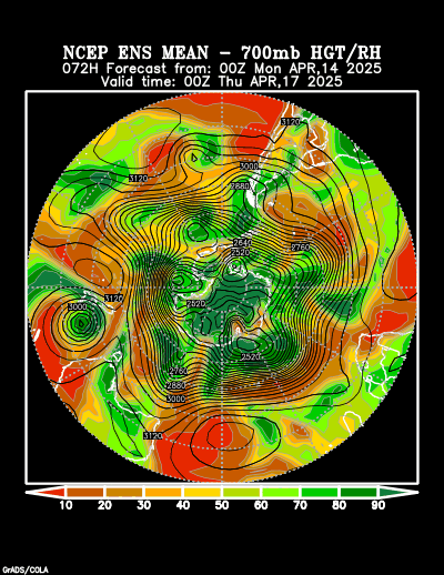 NCEP Ensemble t = 072 hour forecast product